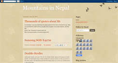 Desktop Screenshot of mountains-manoj.blogspot.com