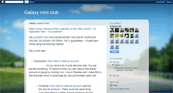 Desktop Screenshot of galaxyminiclub.blogspot.com