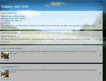 Tablet Screenshot of galaxyminiclub.blogspot.com