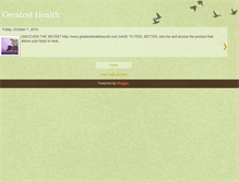 Tablet Screenshot of greatesthealth.blogspot.com