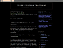 Tablet Screenshot of correspondingfractions.blogspot.com
