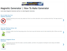 Tablet Screenshot of magnetic--generator.blogspot.com