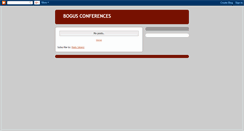 Desktop Screenshot of bogus-conferences.blogspot.com