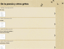 Tablet Screenshot of delapoesiayotrosgritos.blogspot.com