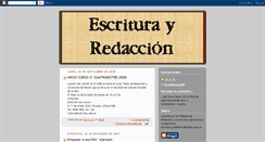 Desktop Screenshot of escriturayredaccion.blogspot.com