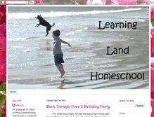 Tablet Screenshot of learninglandhomeschool.blogspot.com