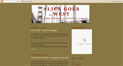 Desktop Screenshot of alicegoeswest.blogspot.com