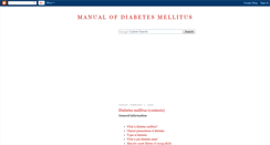 Desktop Screenshot of manualofdiabetesmellitus.blogspot.com