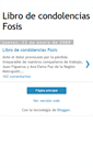 Mobile Screenshot of librodecondolenciasfosis.blogspot.com