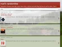 Tablet Screenshot of marisrandomities.blogspot.com