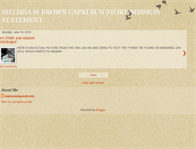 Tablet Screenshot of melissawiegandbrowncaprisunstory.blogspot.com