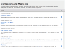 Tablet Screenshot of momentumandmemento.blogspot.com