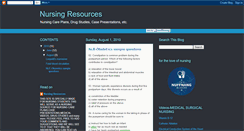 Desktop Screenshot of nursingresources2010.blogspot.com