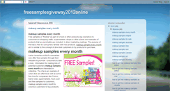 Desktop Screenshot of freesamplesgiveway2012online7.blogspot.com