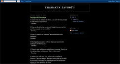 Desktop Screenshot of chanakyasyaings.blogspot.com