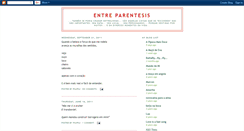 Desktop Screenshot of parentesis-entre.blogspot.com