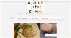 Desktop Screenshot of cuisine-entre-copines.blogspot.com