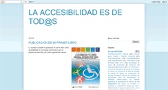 Desktop Screenshot of laaccesibilidadesdetodos.blogspot.com