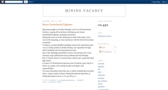 Desktop Screenshot of miningvacancy.blogspot.com