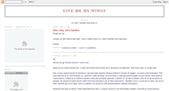 Desktop Screenshot of give-me-my-wings.blogspot.com