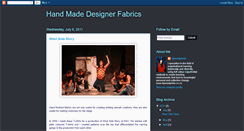 Desktop Screenshot of handmadedesignerfabrics.blogspot.com