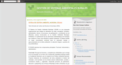 Desktop Screenshot of gestiondesistemasambientalesrurales.blogspot.com