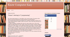 Desktop Screenshot of knowcomputereasy.blogspot.com