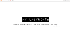 Desktop Screenshot of mylabyrinthblog.blogspot.com