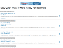 Tablet Screenshot of easyquickwaystomakemoneyforbeginners.blogspot.com