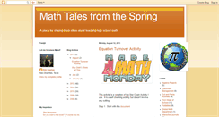 Desktop Screenshot of mathtalesfromthespring.blogspot.com