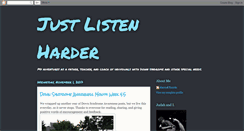 Desktop Screenshot of justlistenharder.blogspot.com