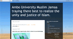 Desktop Screenshot of ambouniversitymuslimjamaa.blogspot.com