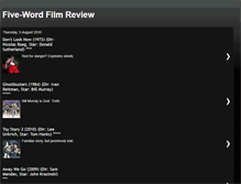 Tablet Screenshot of fivewordreview.blogspot.com