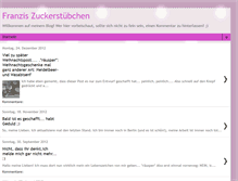 Tablet Screenshot of franzis-zuckerstuebchen.blogspot.com