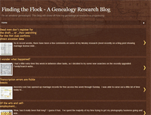 Tablet Screenshot of findingtheflock.blogspot.com