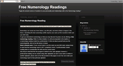 Desktop Screenshot of freenumerologyreading.blogspot.com
