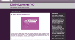 Desktop Screenshot of distintivamenteyo.blogspot.com