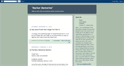 Desktop Screenshot of markermemories.blogspot.com