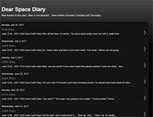 Tablet Screenshot of dearspacediary.blogspot.com