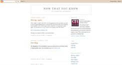 Desktop Screenshot of nowthatyouknow.blogspot.com