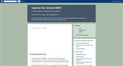 Desktop Screenshot of improveschoolsnow.blogspot.com