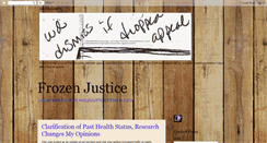 Desktop Screenshot of frozenjustice.blogspot.com