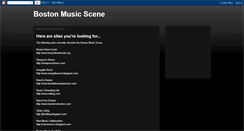 Desktop Screenshot of boston-music-scene.blogspot.com