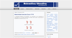 Desktop Screenshot of matematicaseducativas.blogspot.com