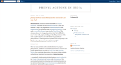 Desktop Screenshot of phenylacetoneindia.blogspot.com