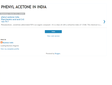 Tablet Screenshot of phenylacetoneindia.blogspot.com