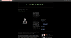 Desktop Screenshot of leadingquestionsproject.blogspot.com