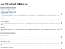 Tablet Screenshot of materikuliahkebidanan.blogspot.com