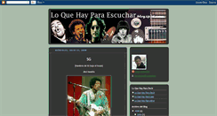 Desktop Screenshot of loquehayparaescuchar.blogspot.com