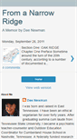 Mobile Screenshot of fromanarrowridge.blogspot.com